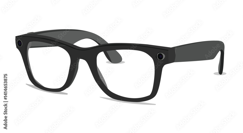 Εκτύπωση καμβά Meta glasses isolated on white background | AI glasses | Meta AI glasses | illus