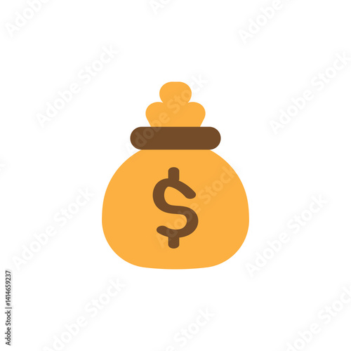 Money Bag Icon Finance, Wealth, Investment, and Business Profit Symbol