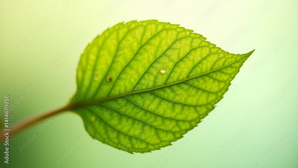 Fototapeta premium Closeup of a Vibrant Green Leaf