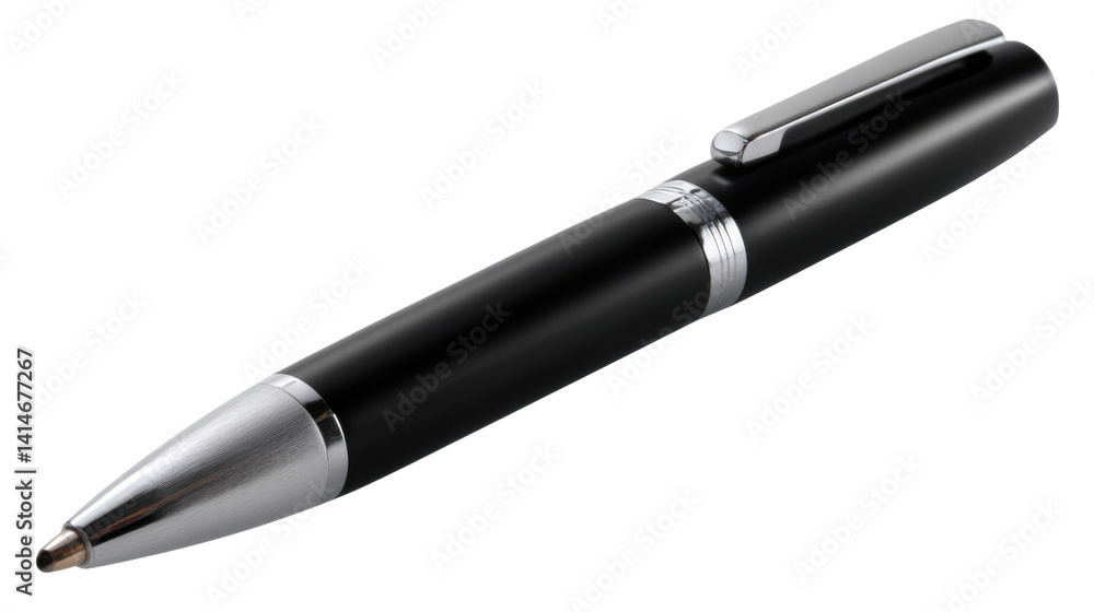 Elegant Writing Tool: A close-up view of a sleek, sophisticated pen. The pen exudes professionalism and precision, ideal for expressing creativity and thoughts in a clear style. Elegant Writing Tool: A close-up view of a sleek, sophisticated pen. The pen exudes professionalism and precision, ideal for expressing creativity and thoughts in a clear style.