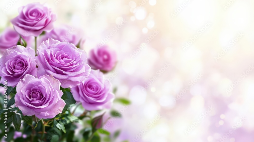 Elegant Pink Roses with Soft Focus Background and Bokeh