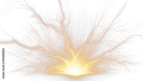 heat lightening on transparent background