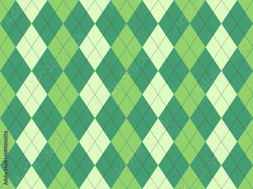 Elegant green and pale green argyle diamond pattern.  Perfect for backgrounds, textiles, or website design. This timeless geometric design evokes feelings of sophistication and classic style.