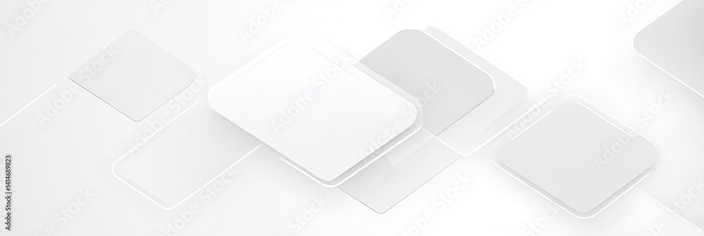 Abstract background with white rectangle shapes, modern geometric layers on white Abstract background with white rectangle shapes, modern geometric layers on white