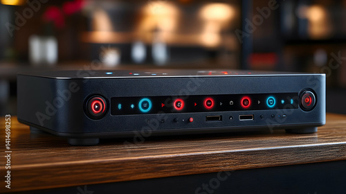 Modern audio device with illuminated controls