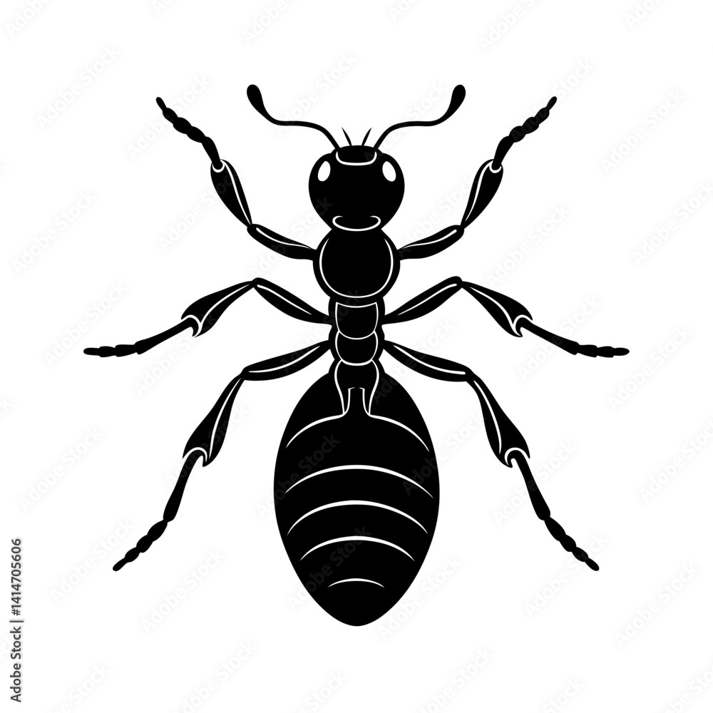 Ant silhouette vector illustration Ant silhouette vector illustration