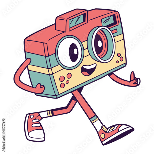 funny cartoon robot character