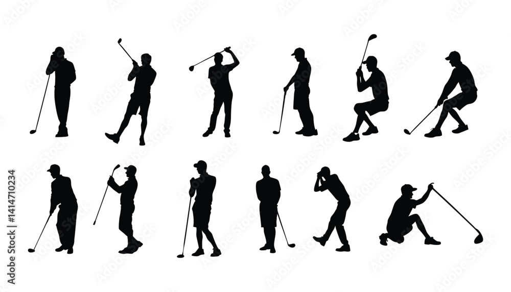 Fototapeta premium Golf player vector design.