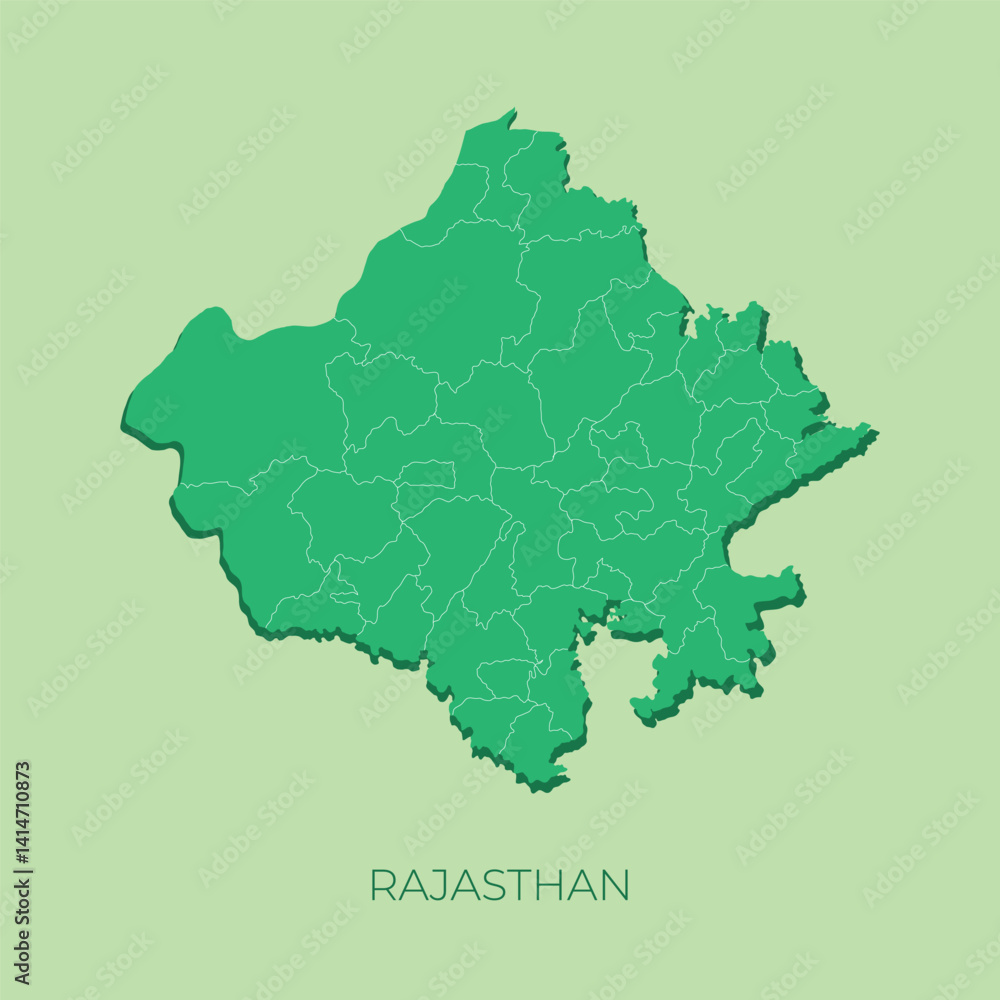 Fototapeta premium Rajasthan Map