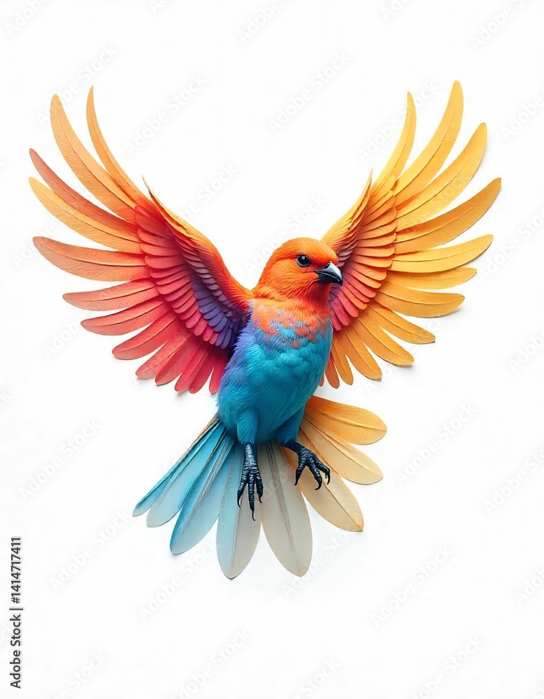 Obraz premium Bird logo in white background