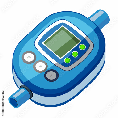 Glucometer isolated on white background