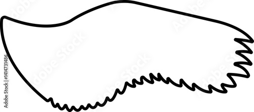 Wings with long feather icon in line. Angel or bird wing Heraldic vintage army insignia emblem isolated on transparent background.