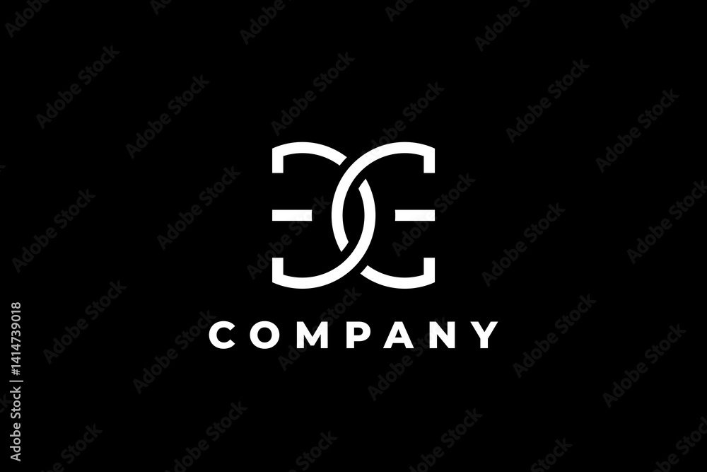 elegant monogram double letter e chained elegant monogram double letter e chained