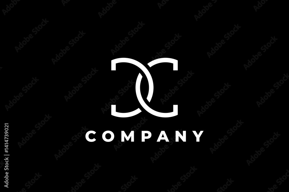 elegant monogram double letter c chained elegant monogram double letter c chained