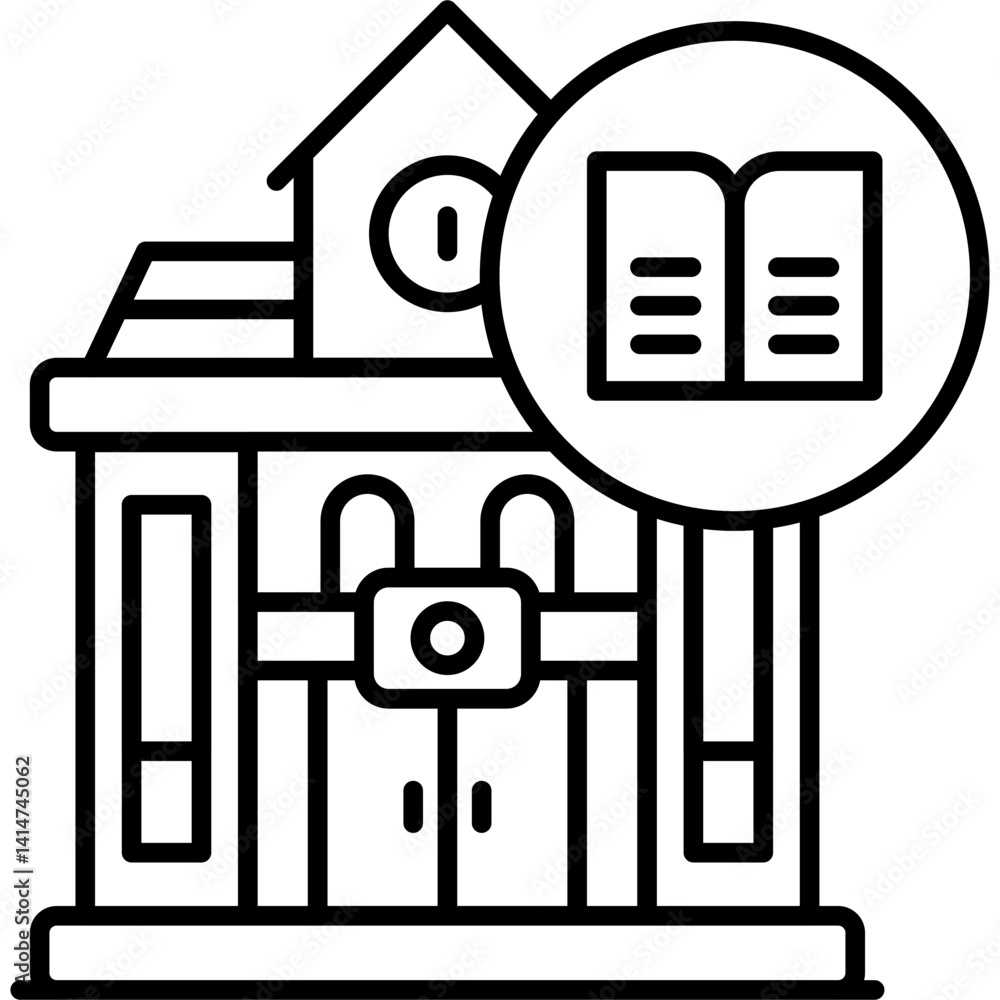 Homeschooling Icon Vector Element Homeschooling Icon Vector Element