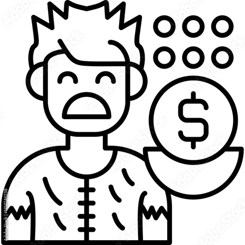 Poverty Icon Vector Element