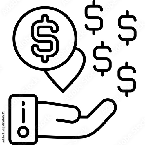 Fundraiser Icon Vector Element