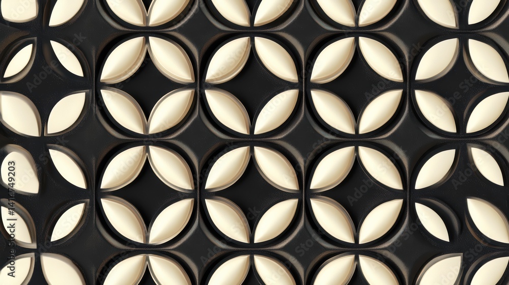 Black and white geometric pattern