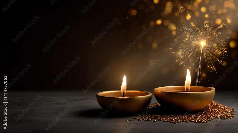 A glowing Diwali-themed background with traditional lamps and bright light for festive use. A glowing Diwali-themed background with traditional lamps and bright light for festive use.
