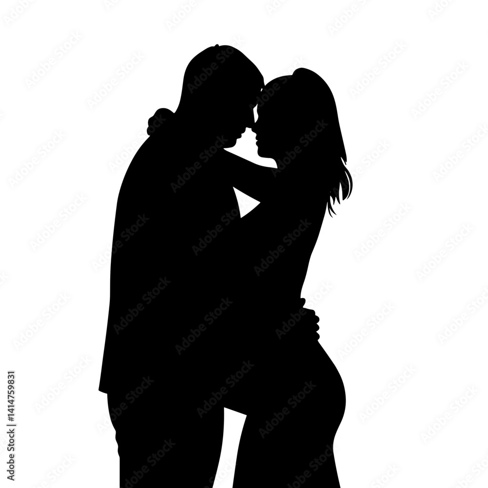 Silhouette of a Couple Embracing Each Other on a Bright White Background for Relationship Blogs, Love Websites, Emotional Wellness, Wedding Invitations, and Couples' Activities Silhouette of a Couple Embracing Each Other on a Bright White Background for Relationship Blogs, Love Websites, Emotional Wellness, Wedding Invitations, and Couples' Activities