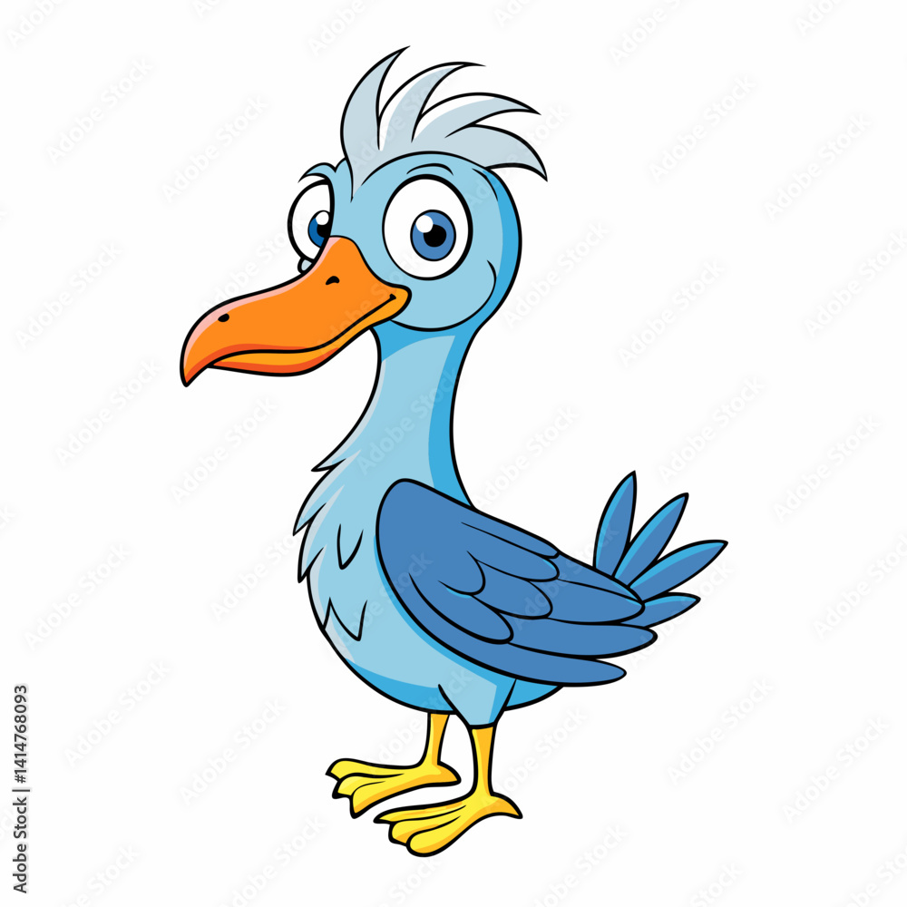 Obraz premium cartoon duck with a smile
