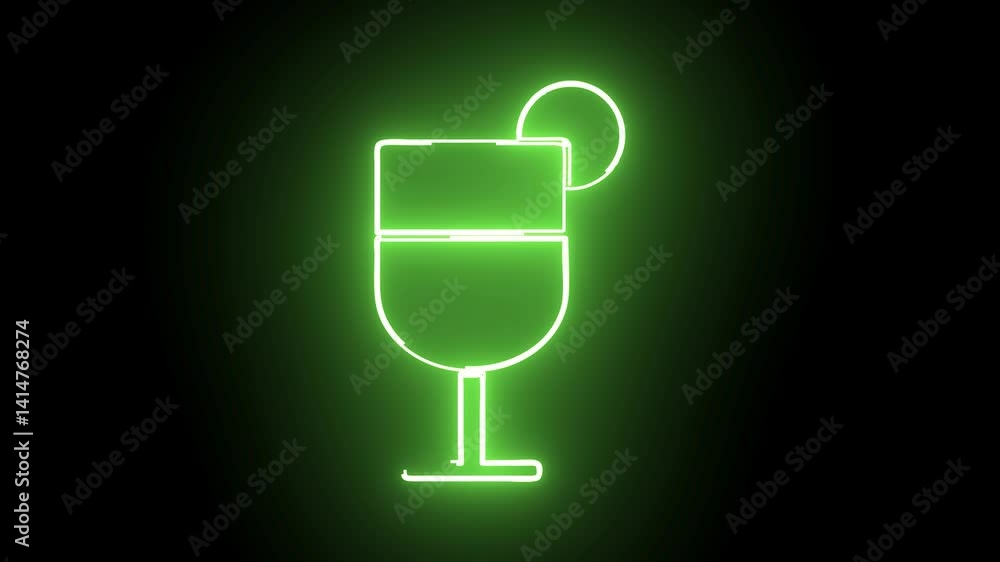 universal web icon neon animation universal web icon neon animation