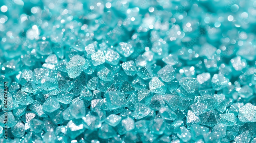 Sparkling Turquoise Crystals: Abstract Glitter Texture Background, Festive Celebration Backdrop Sparkling Turquoise Crystals: Abstract Glitter Texture Background, Festive Celebration Backdrop