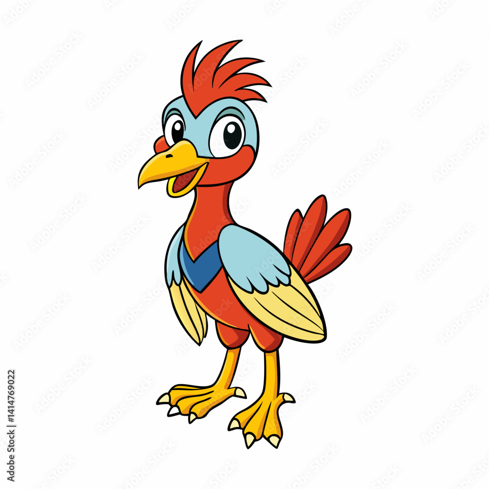 Fototapeta premium funny parrot cartoon