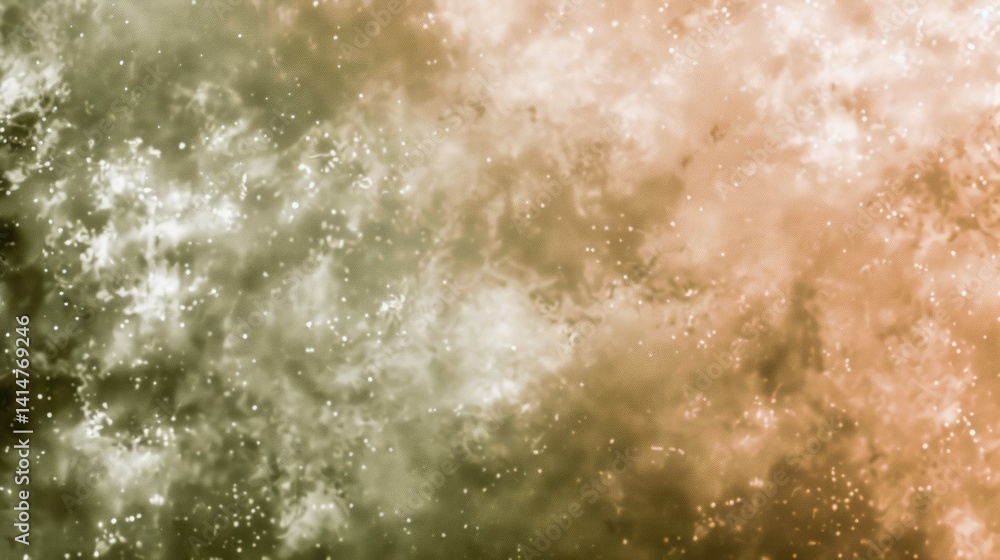 Dreamy Copper-Olive Nebula Background, Abstract Universe Texture, Cosmic Space Art Dreamy Copper-Olive Nebula Background, Abstract Universe Texture, Cosmic Space Art