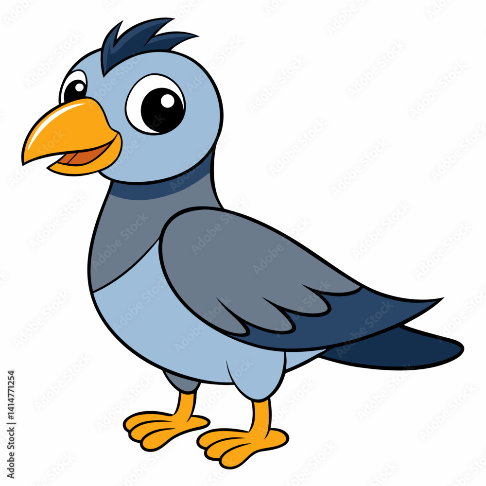 Obraz premium cartoon bird on white background
