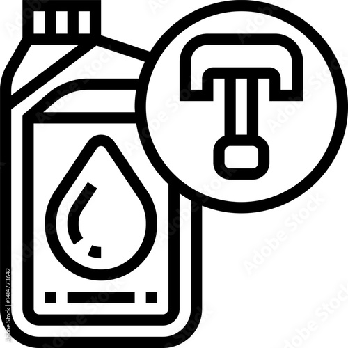 lubricant illustration on a white background     