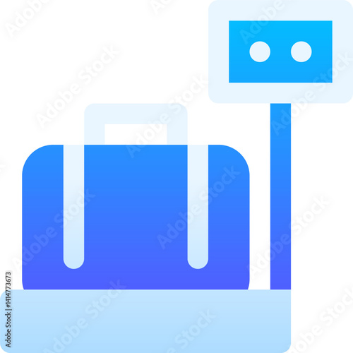 luggage scale illustration on a white background     