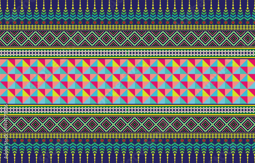 Aztec motifs vector seamless pattern design. Background illustration of a tribal pattern template element

