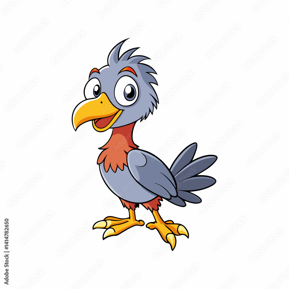 Naklejka premium cartoon illustration of a bird