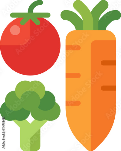 raw food diet illustration on a white background     