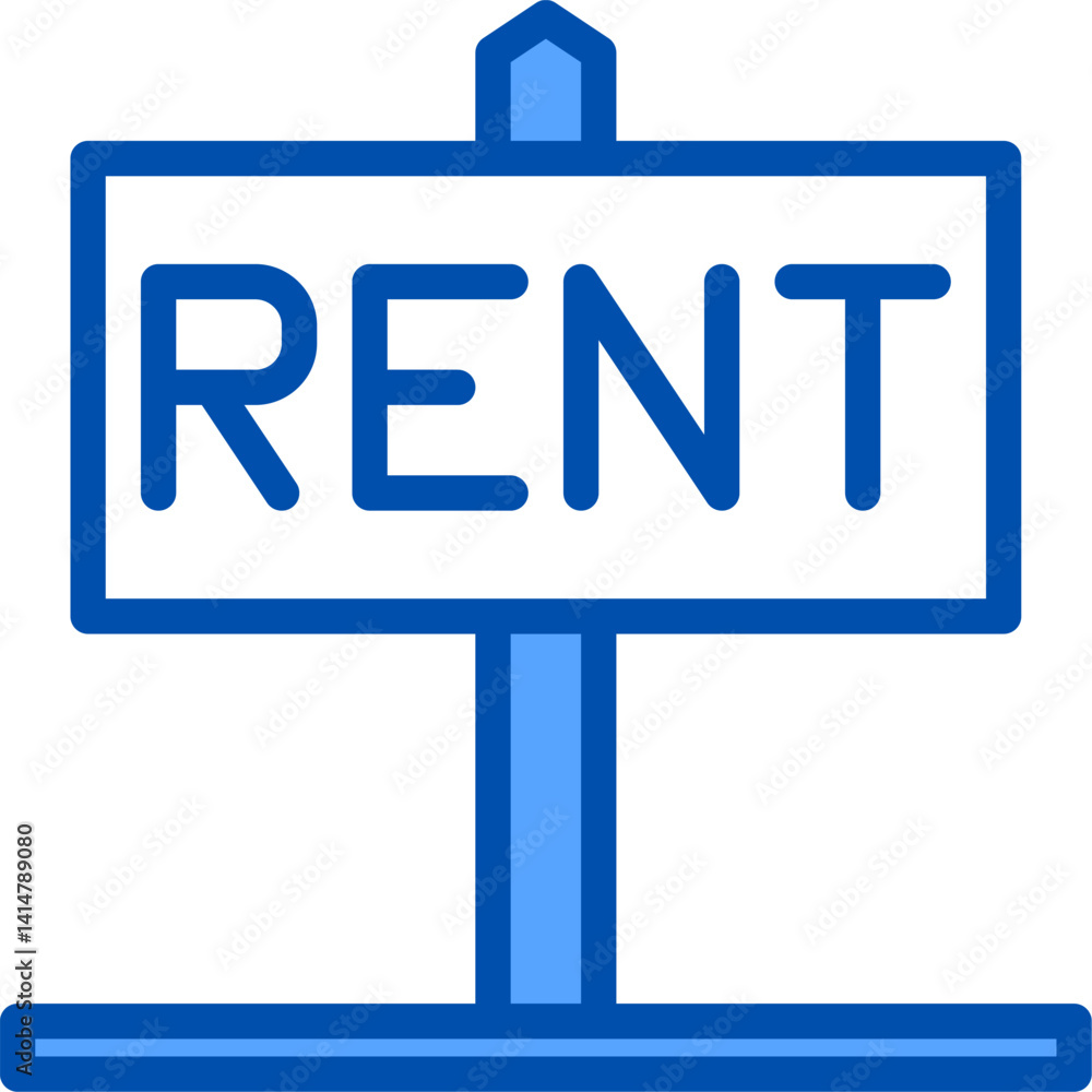 rent illustration on a white background rent illustration on a white background