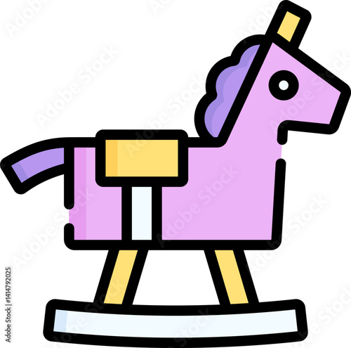 rocking horse illustration on a white background     