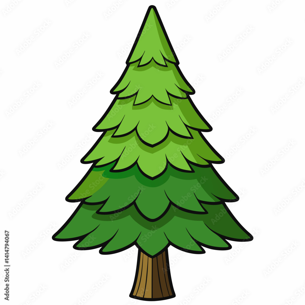 Obraz premium green christmas tree