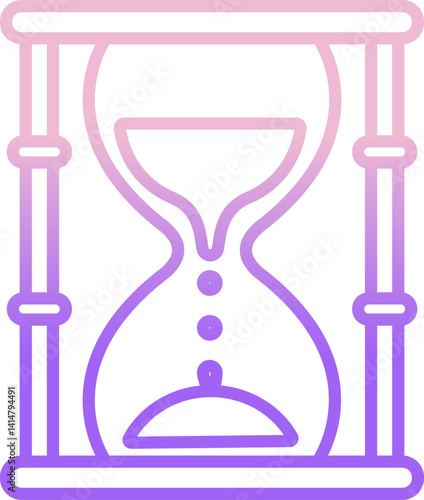 sand clock illustration on a white background     