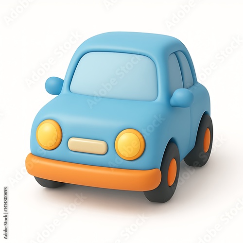 Playful 3D Car Icon