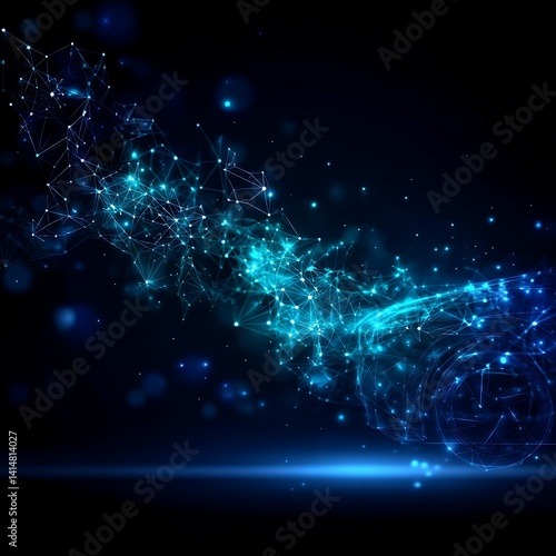 Wallpaper Mural Digital Connection Network Visualization Modern Technology Background Design Concept Idea Image. Torontodigital.ca