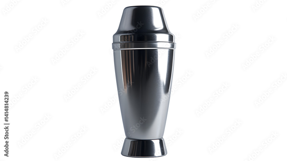 Professional Cocktail Shaker Isolated on White Background for Mixologists and Bartenders Professional Cocktail Shaker Isolated on White Background for Mixologists and Bartenders