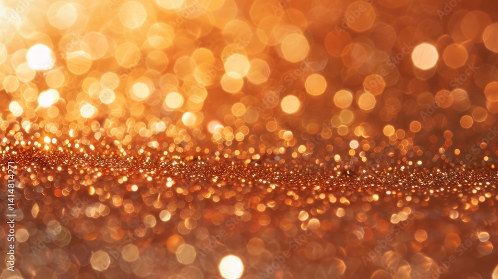 Copper Bokeh Background, Glitter Sparkle Texture, Abstract Festive Backdrop Copper Bokeh Background, Glitter Sparkle Texture, Abstract Festive Backdrop