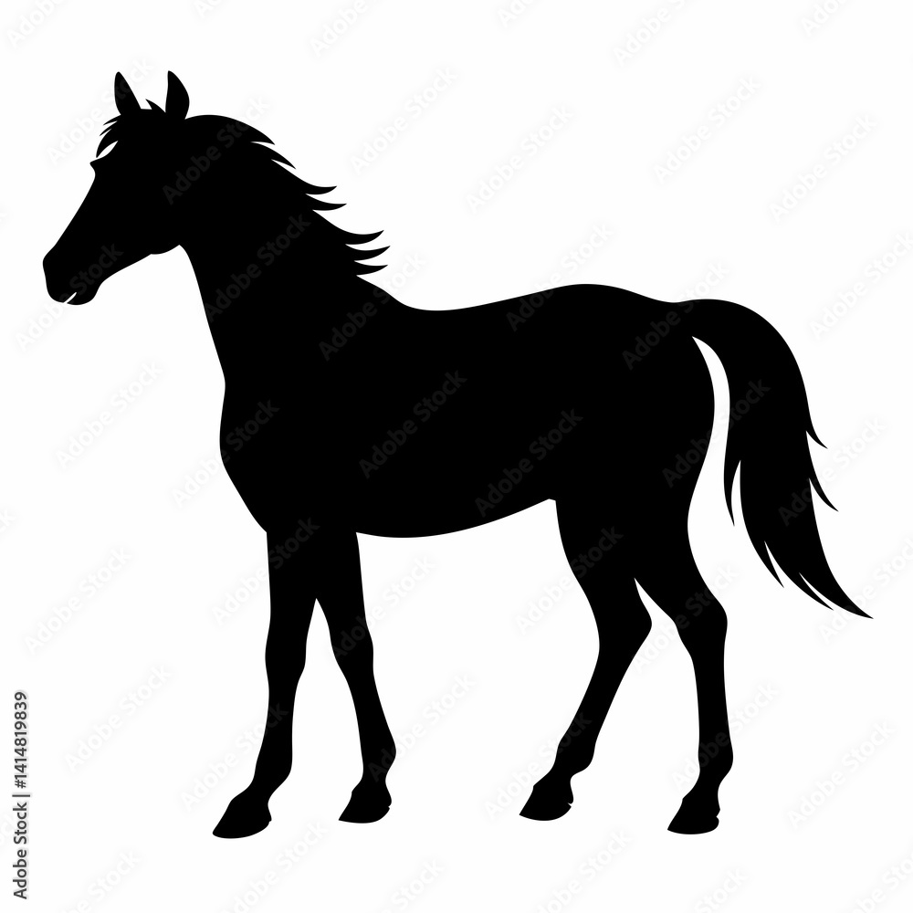 Obraz premium Galloping Horse Silhouette Art