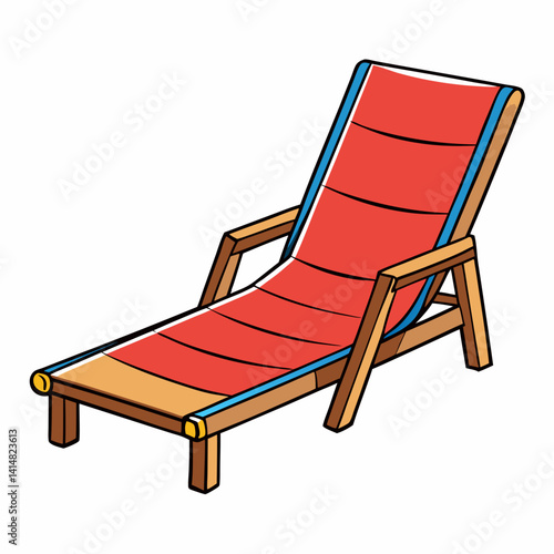 chaise longue isolated on white background
