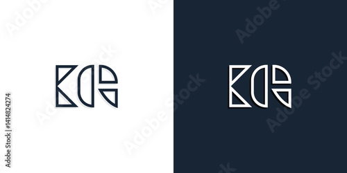 Abstract line art initial letters KG logo.