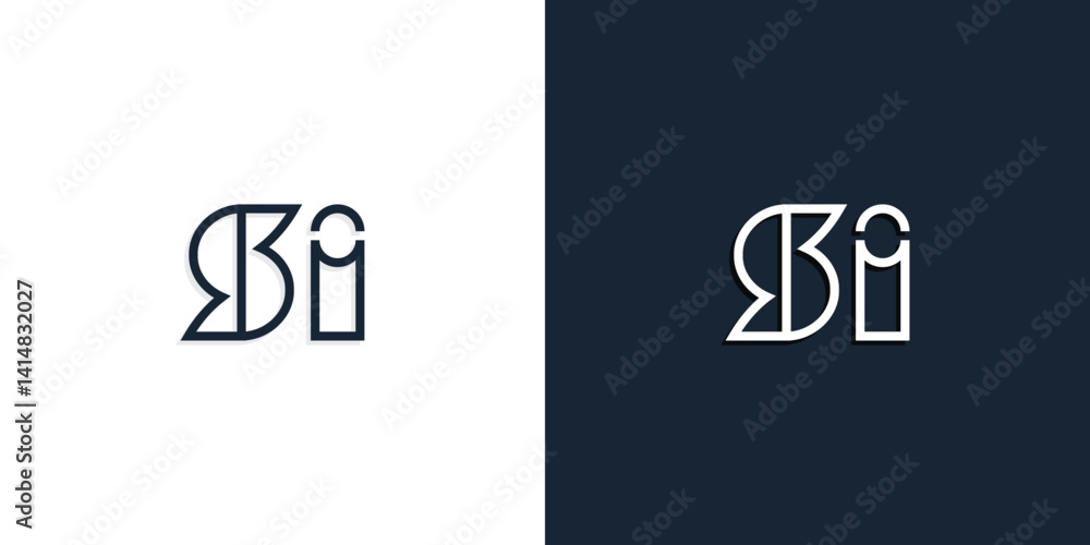 Abstract line art initial letters SI logo. Abstract line art initial letters SI logo.