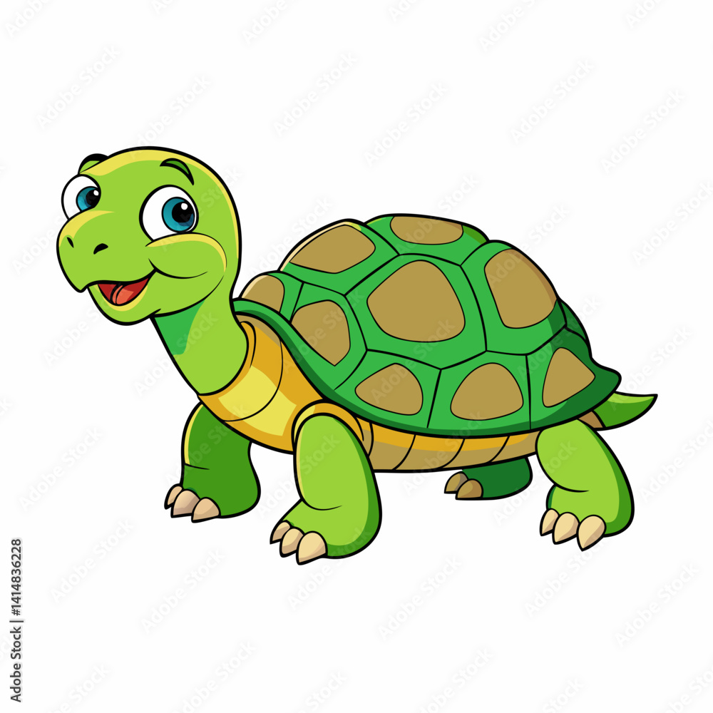 Naklejka premium funny turtle cartoon