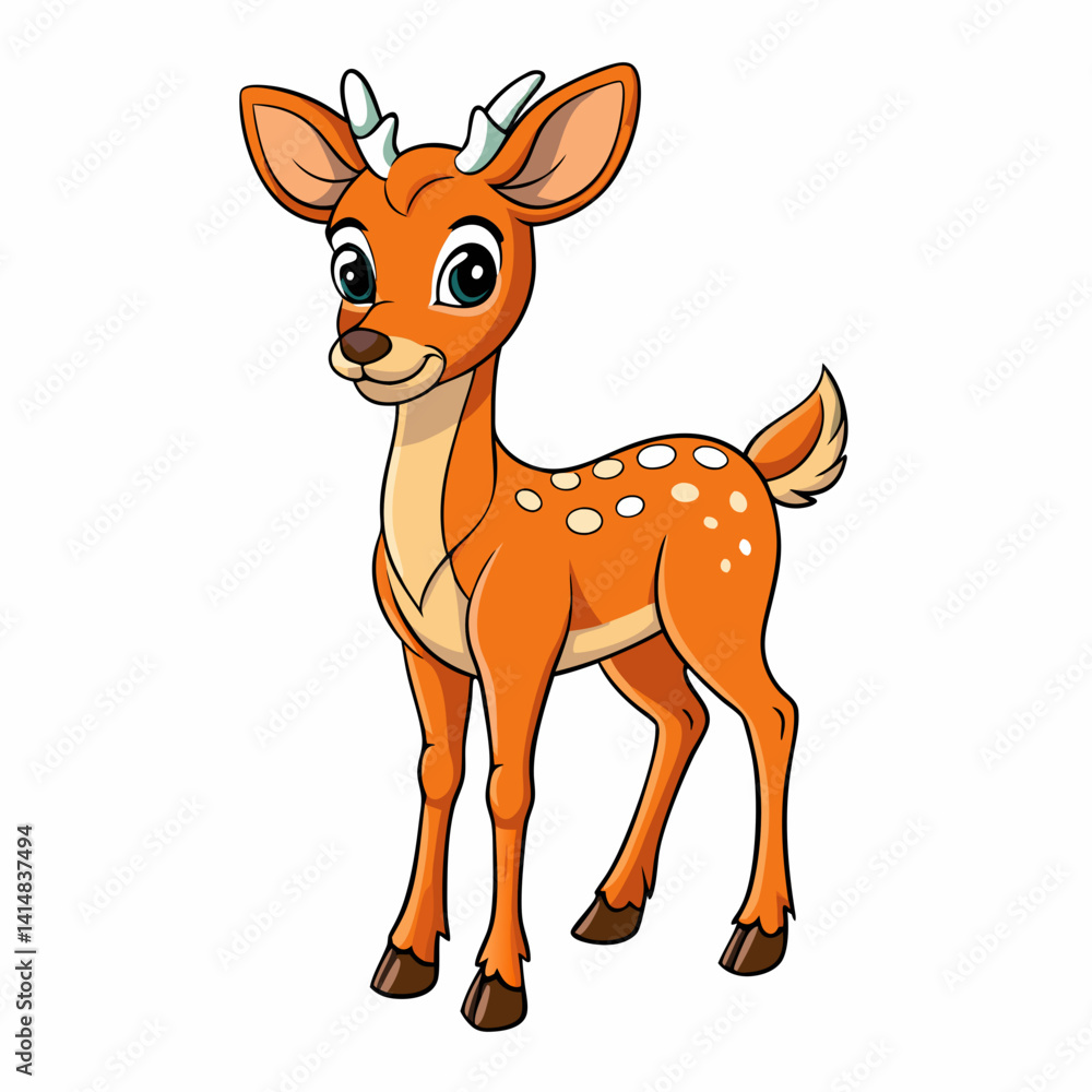 Fototapeta premium animal, cartoon, dog, deer, vector, mammal, illustration, pet, isolated, kangaroo, brown, chihuahua, cute, baby, animals, wild, drawing, funny, nature, comic, farm, wildlife, character, reindeer, smil