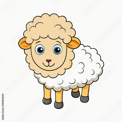 cartoon sheep vector illustration